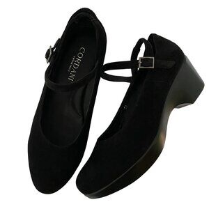 Cordani Suede Leather Pumps with Buckle Strap